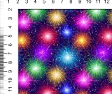 1yd cut  Magic Unwrapped Fireworks Coordinate Woven Retail