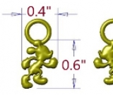 Running Mouse Zipper Pull Set of 5 SMALL SCALE  *LAST CALL*