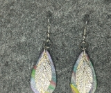 Marbled Drops with silver leaves