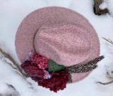 Heathered Pink Felt Hat #22