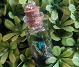 Forest Green Frog Terrarium Bottle Necklace