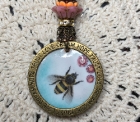 bee-ing caring enameled necklace pendant-1