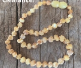 Clearance! Amber Teething Necklace - Kids Unpolished Clearance Amber