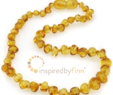 KIDS & ADULT Amber Necklaces! - Kids Polished Golden Swirl