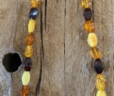 Baltic Amber Necklace - Polished Natural Faceted Multicolor