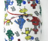 Robots (imported) /w red cotton velour - T&T multi-size