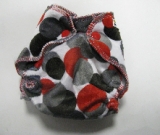Charcoal dot Minky /w grey cotton velour - newborn