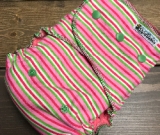 Pink Stripe /w bubblegum organic bamboo velour - OVERSIZE multi-size REGULAR fitted