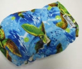 Turtles /w blue cotton velour - Designer Woven Hidden PUL Ai2
