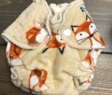 Fox minky /w organic bamboo velour- newborn