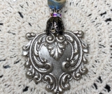 vintage victorian heart necklace pendant-7