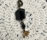 divine protection- lotus, hematite & black tourmaline necklace pendant