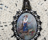 brave warrior goddess necklace pendant