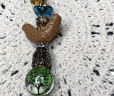 southwestern tree bird necklace pendant