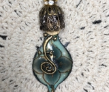 rustic urban gecko four corners enameled necklace pendant