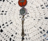 dragonfly dreams, dragonfly & enameled necklace pendant
