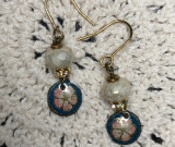vintage tin flos earrings