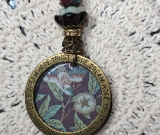 a bird's paradise  enameled necklace pendant-1