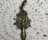 heart of the lotus goddess, enameled necklace pendant