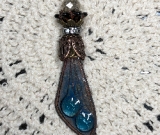 fairy wing-1, enameled necklace pendant