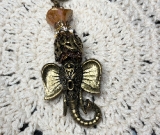 bronze elephant necklace pendant