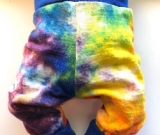 6-12+ Months - Rainbow LWI dyed Wool Longies - Medium