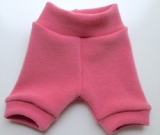 0-3+ months - Diaper Cover Wool Shorties - Hand dyed Pink Wool Interlock - X-Small