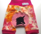 12-36 Months - Woolly Unicorn Jecaloones Shorties  -  Large Pink and Orange Diaper cover shorts