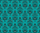 1yd Cut HM Wallpaper Teal Small Scale Cotton Lycra Retail