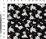 1yd cut R-57 101 Dogs Small Black Woven Retail