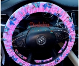 Custom Pink Stitch Inspired Steering Wheel Cover