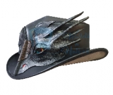 Voodoo Hatter Leather Top Hat- Dragon Band