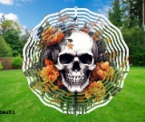 Floral Skull 1 3D Wind Spinner