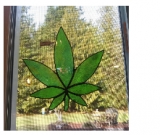 Stained Glass Marijuana Leaf