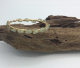 2 3/4” Handmade Prehnite Gold Bangle Bracelet