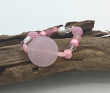 7 1/2” Handmade Pink Bracelet