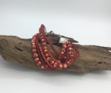 7 3/4” Red 6-strand Bracelet