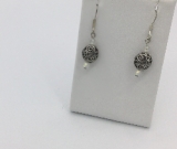 1 3/4” Handmade Silver Filigree Earrings