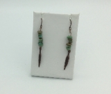 2 1/2” Handmade Copper and Magnesite Earrings