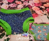 6/7 Blue glitter front/Unicorn back Children's Underwear