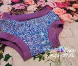 6/7  Blue/light purple glitter Children's Underwear