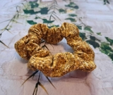 Faux Gold Glitter Scrunchie