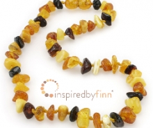 SALE! Amber Teething Necklace - Kids Polished Colo